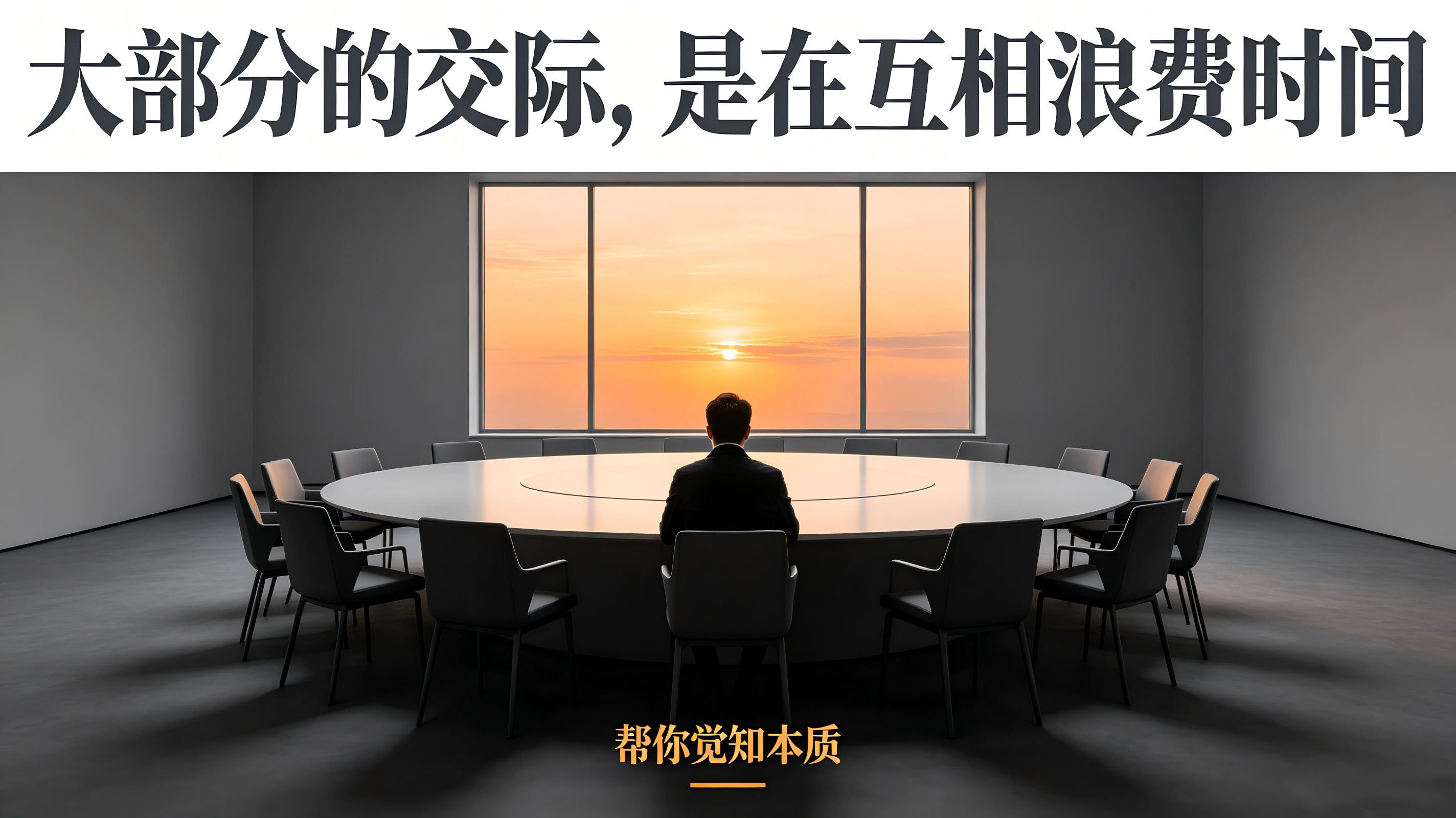 大部分的交际，是在互相浪费时间